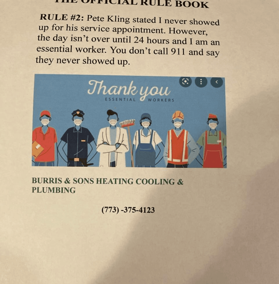 Emergency plumbing repair completed